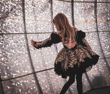 Load image into Gallery viewer, Holiday Short Gown - Silver Lace - Sizes 12-18m - 5y Royal Blue, Black or Off White Velvet