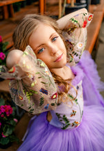 Load image into Gallery viewer, Butterfly Garden Dress - Embroidery Bodice and Sleeves Dress