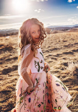 Load image into Gallery viewer, Butterfly Garden - Butterflies on Both Bodice and Skirt Maxi Tulle Dress (New Fabric)