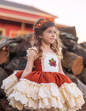 Load image into Gallery viewer, Amber Harvest Dress with Crsytal Embellishment