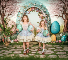 Load image into Gallery viewer, Vintage Roses Dress Blue