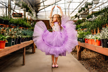 Load image into Gallery viewer, Butterfly Garden Embroidery Bodice and Sleeves Maxi Tulle Dress (New Fabric)