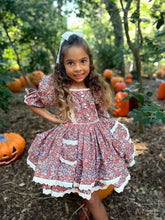 Load image into Gallery viewer, Orange Brown Autumn Blossom Dress Set