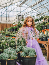 Load image into Gallery viewer, Butterfly Garden Embroidery Bodice and Sleeves Maxi Tulle Dress (New Fabric)