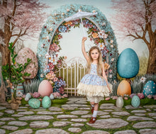 Load image into Gallery viewer, Vintage Roses Dress Blue