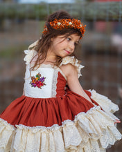 Load image into Gallery viewer, Amber Harvest Dress with Crsytal Embellishment