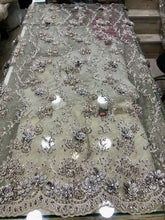 Load image into Gallery viewer, Holiday Dress - Silver Lace - Sizes 12-18m - 5y Royal Blue, Black or Off White Velvet