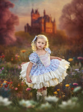 Load image into Gallery viewer, Vintage Roses Dress Blue