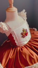 Load and play video in Gallery viewer, Amber Harvest Dress with Crsytal Embellishment