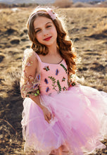 Load image into Gallery viewer, Le Jardin des Papillons Embroidery Top Lavender or Pink Tutu Tulle Dress