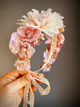Load image into Gallery viewer, Pearls and Petals Flower Crown