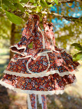 Load image into Gallery viewer, Orange Brown Autumn Blossom Dress Set