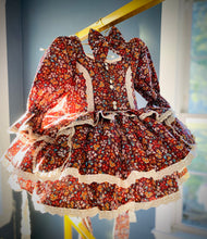 Load image into Gallery viewer, Orange Brown Autumn Blossom Dress Set