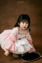 Load image into Gallery viewer, Beary Sweet Dress (Light teal and Pink) Preorder
