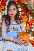 Load image into Gallery viewer, Pumpkin Spice Dress Orange and White
