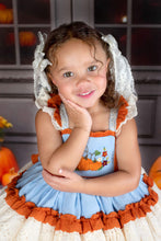 Load image into Gallery viewer, Pumpkin Spice Dress Orange and White
