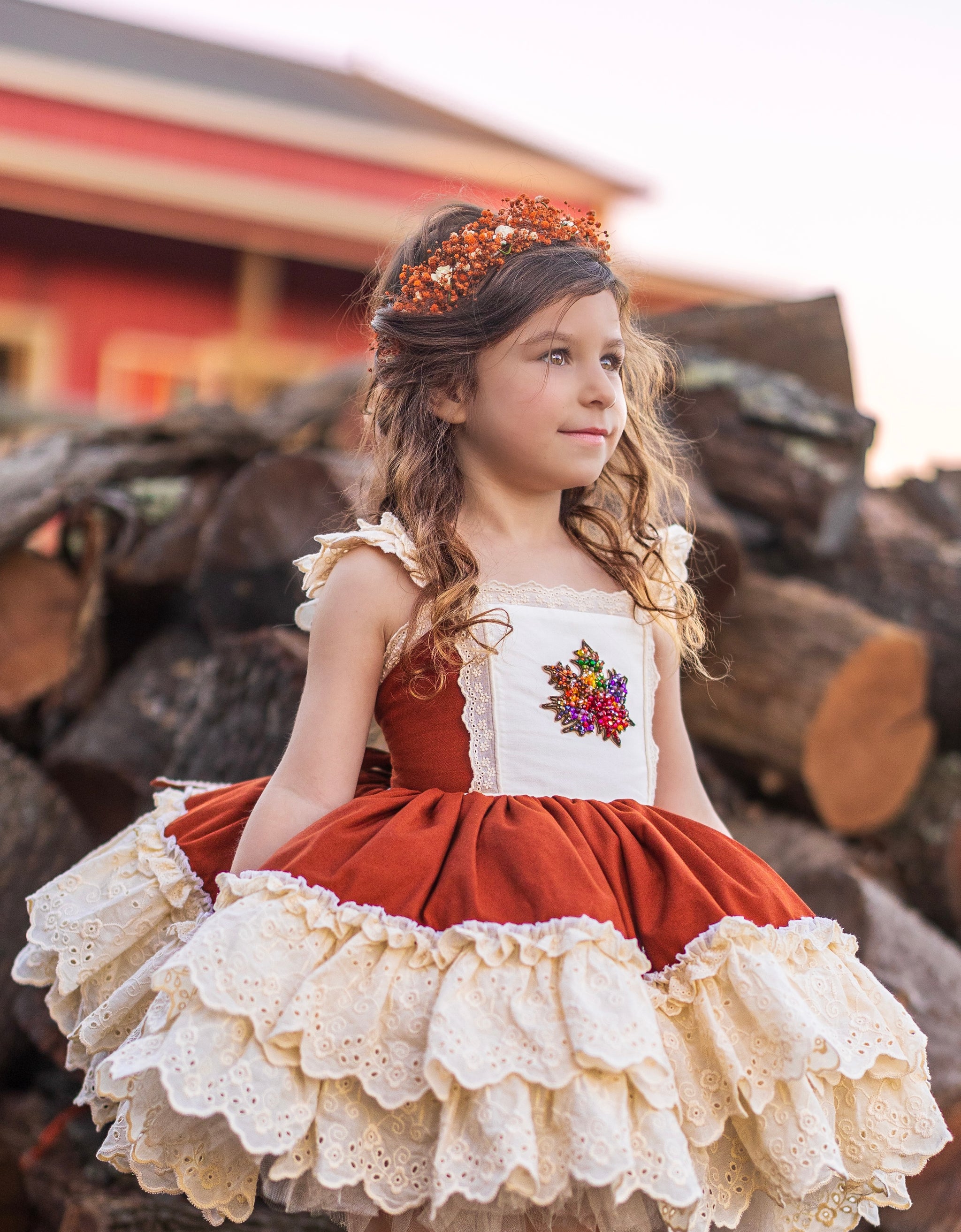 Pumpkin spice velvet tutu popular dress