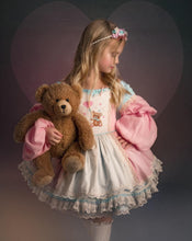 Load image into Gallery viewer, Beary Sweet Dress (Teal and Pink)
