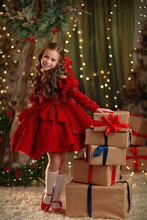 Load image into Gallery viewer, Sugarplum Red Gown Short Version - Red Lace - Sizes 6-10
