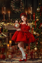 Load image into Gallery viewer, Sugarplum Red Gown Short Version - Red Lace - Sizes 6-10
