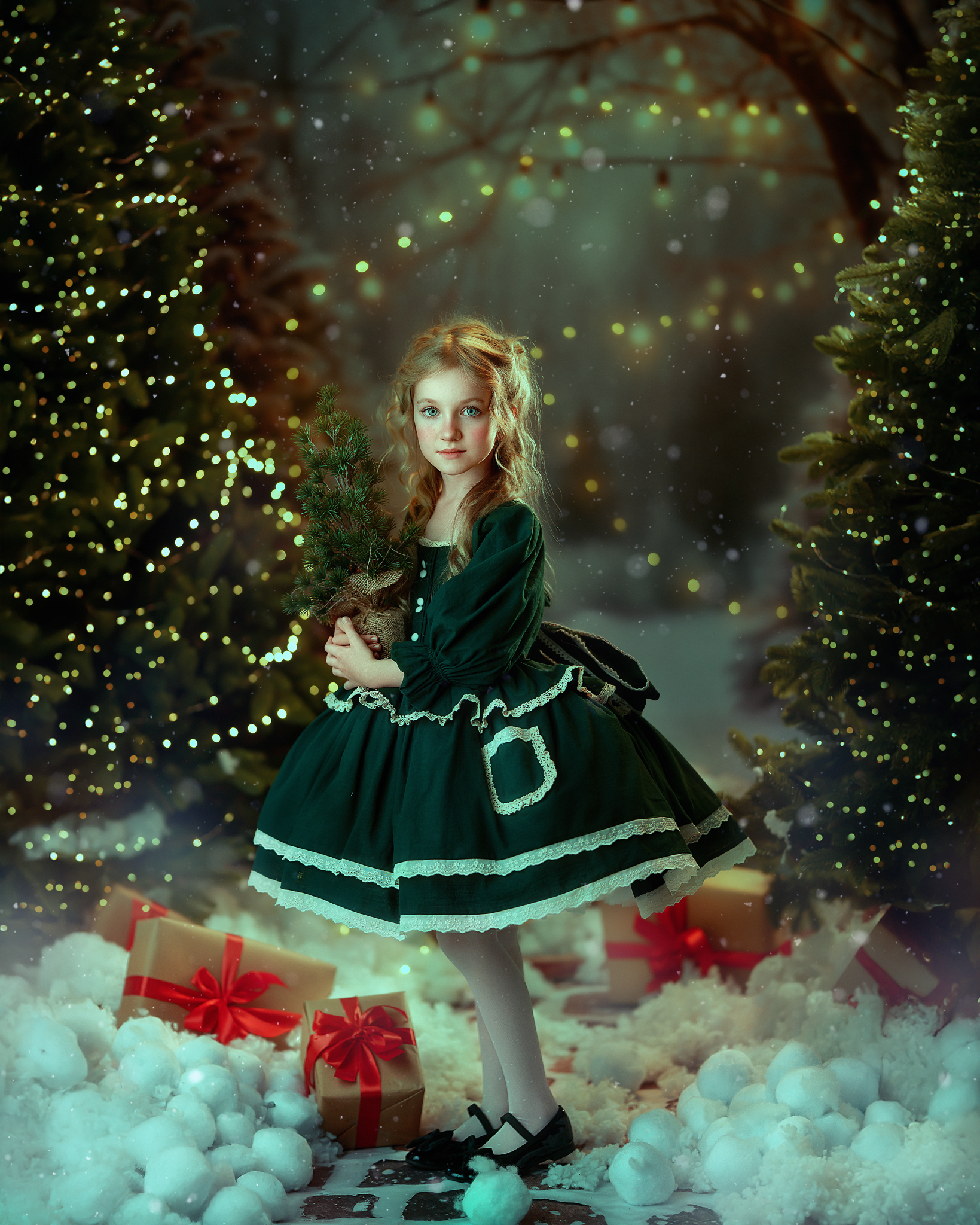 Enchanted Evergreen Dress - Green