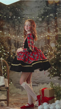 Load and play video in Gallery viewer, Sugarplum Red Gown Short Version - Red Lace - Sizes 12-18m - 5y
