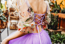 Load image into Gallery viewer, Le Jardin des Papillons Embroidery Top Lavender or Pink Tutu Tulle Dress
