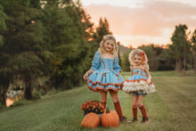 Load image into Gallery viewer, Pumpkin Spice Dress Orange and White
