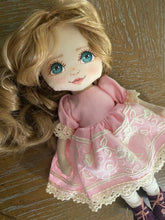 Load image into Gallery viewer, Pink and Lace Vintage Bambalina Doll Dress
