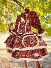 Load image into Gallery viewer, Orange Brown Autumn Blossom Dress Set
