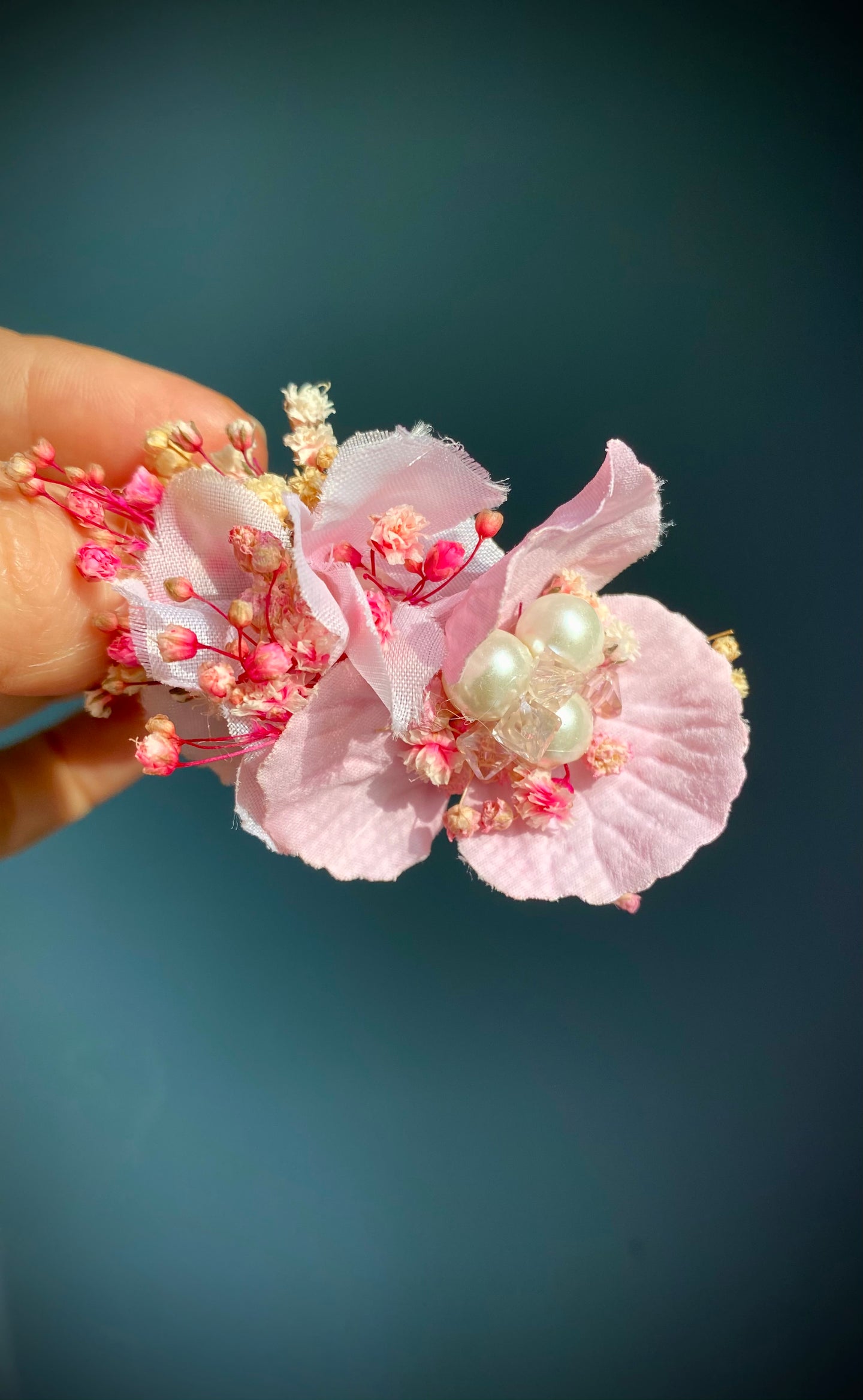 Pearls and Petals Flower clip