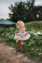 Load image into Gallery viewer, Pumpkin Spice Dress Orange and White
