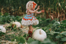 Load image into Gallery viewer, Pumpkin Spice Dress Orange and White
